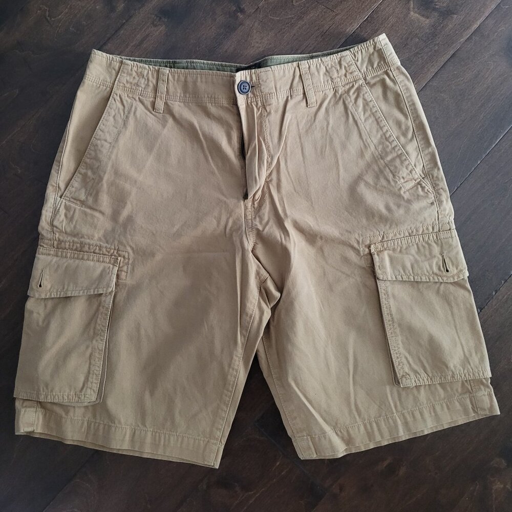 Lucky Brand Tan Cargo Shorts Mens Size 32 Khaki